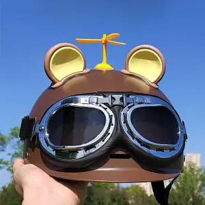 곰돌이 반모헬멧 스쿠터 바이크 비틀 촬영