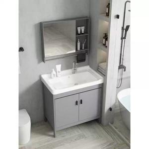 간이싱크대 보조 손빨래 보조개수대 휴게소 배수관 68x58 실버그레이 거울