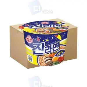 오뚜기 O5Y1S4U3 진라면 순한맛 110g 큰컵 24개 컵라면 큰사발