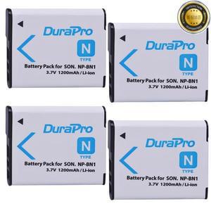 DuraPro 1200mAh NP-BN1 배터리 NP 소니 DSC TX9 WX5 W390 QX100