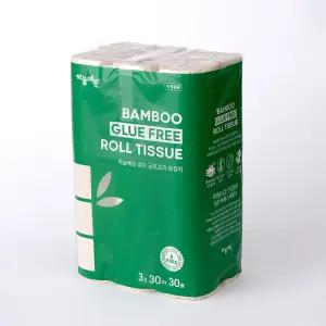 뱀부 대나무 글루프리 롤 화장지 3겹 30m 30롤 1팩