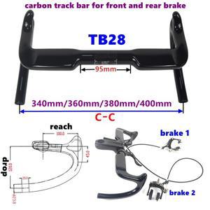BIKEDOC TB28 카본 번치바 토레이 700 트랙바 앞/뒤 브레이크용 픽시 핸들바 UD 글로시 드롭바