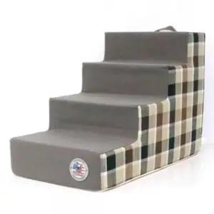 애견계단 강아지 계단 다크브라운 4단 마블스펀지 펫스텝 1P