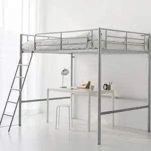 싱글 벙커 침대 일체형 사다리 어린이 이층 벙커 침대 학생 공간활용 프레임 조립식 하단 가드 안전