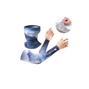 자외선차단 땀흡수 여름철필수 스포츠 쿨 복면 바라클라바 여름 팔토시 세트 N01