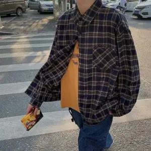 [모로엠] 남성 체크 오버핏 클래식 셔츠 ON-SHA-QWFN17BX