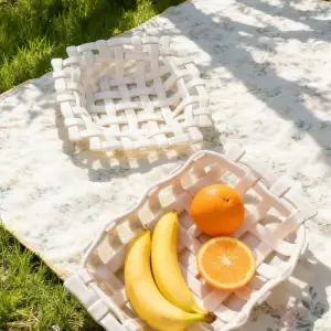 뜨개트레이 장식 트레이 레스토랑 소품정리 선반 소품 수납바스켓