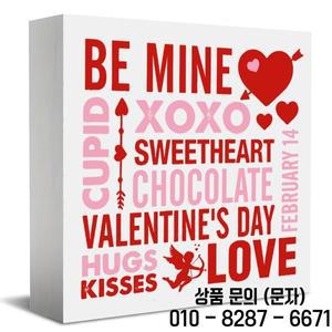 1개 나무 상자 간판 발렌타인 데이 장식 로맨틱 홈 데스크