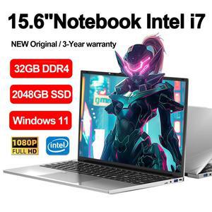 LENO 15.6인치 노트북 32GB DDR4 2048GB SSD 인텔 코어 i7-6500U 게이머 노트북 윈도우 11 19201080 디스플