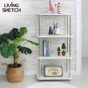 핑미 4단 선반 모듈형 600 다용도 진열장 팬트리장 스테인레스 미드센츄리인테리어