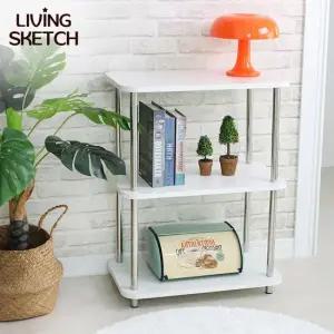 핑미 3단 선반 모듈형 틈새 수납 600 다용도 진열장 스테인레스 미드센츄리인테리