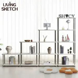 핑미 2단 3단 4단 5단 선반 모듈형 600 다용도 진열장 팬트리장 스테인레스