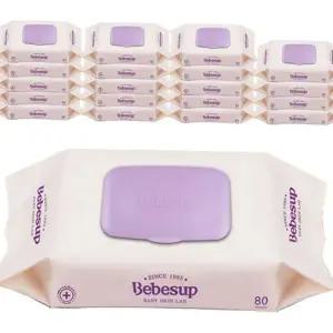 아기 캡형 물티슈 도톰한 신생아용 대용량 아기 물티슈 20팩 무향 순한 휴대용 청소용 다용도