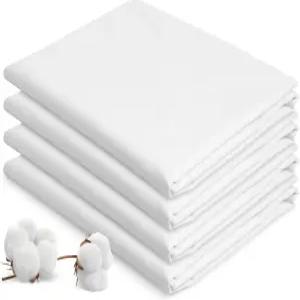 타이 염색용 흰색 면 태피스트리 4개 큰 빈 평원 배경 둘레 스티칭 DIY 행잉 월 침실 거실용