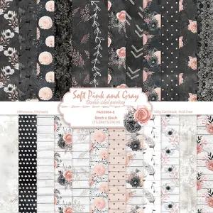 24장 6인치 꽃 스크랩북 종이 패드 - DIY 공예를 위한 양면 미적 디자인 패턴 장식 사진 앨범 여행 일기