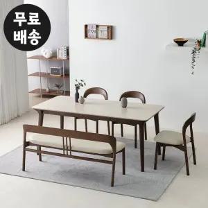 모닉 포세린 세라믹 6인용 식탁세트 벤치형 1800