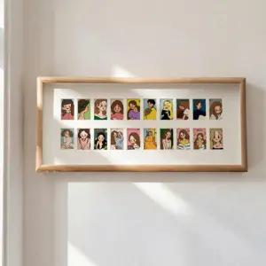 오크색 증명사진 성장 액자 20칸