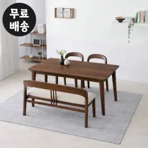 모닉 에쉬 원목 4인용 식탁세트 벤치형 주방 1500