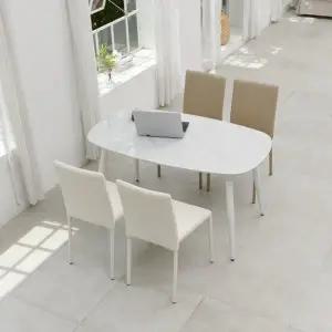 [인터데코]청결 유지가 쉬운 세라믹 상판 4인식탁 의자 세트 P0000CBJ