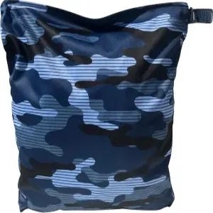 체육복용 젖은 가방 블루 카모 - 12.6인치 x 14.6인치 방수 냄새 방지 땀과 더러운 운동 장비용 세탁기용