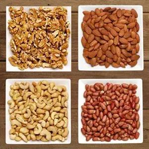 [세이브밀][120일분] 인기 견과 4종세트 (깐호두+볶음땅콩+볶은아몬드+구운캐슈넛) 2240g