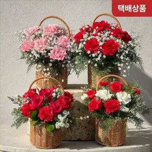 [꽃파는총각][택배상품]가정의달 어버이날 스승의날 축하 꽃배달서비스 카네이션 꽃바구니