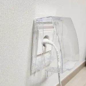 무타공 콘센트 커버 투명/욕실/케이스/보호/방수/방우/화장실/안전/덮개/가리개/교체/멀티/전기/거실/벽면