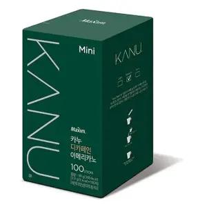 동서 OHS095U2 맥심 카누 디카페인 아메리카노 커피 100T 미니