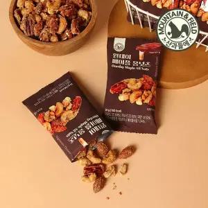 [산과들에] 견과만담은 원데이메이플올넛츠 50봉 (피칸땅콩견과류 메이플넛간식)..[35797814]