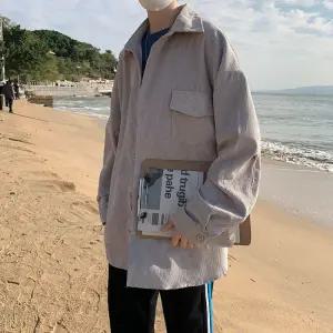 긴팔 두꺼운 트렌드 핑크 봄 코듀로이 캐주얼 골덴 남성 캐주얼셔츠 분홍색 S