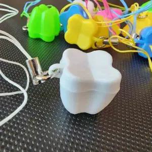 유치 보관 목걸이 케이스 하트형 플라스틱 어린이 치아 보관함 유아 아기 젖니