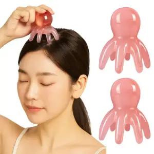 3개 세트 유니미스 문어형 두피 목 어깨 괄사 바디 마사지기