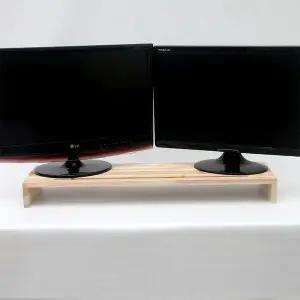 우드밀리 삼나무 원목 800 와이드 1단 모니터 받침대