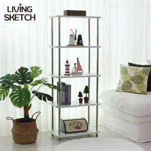 [리빙스케치] 핑미 5단 선반 모듈형 600 다용도 진열장 팬트리장 스테인레스 미드센츄리인테리어