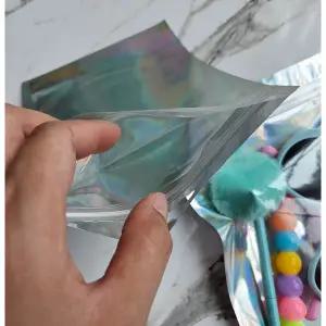 데일리 홀로그램 파우치 슬라이스 선물포장 지퍼백 구디백 15X22