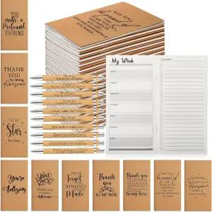 30세트 직원 감사 선물 2026 미니 포켓 플래너 펜 데일리와 함께 팀 동료 교사를 위한 메모장 동기 부여