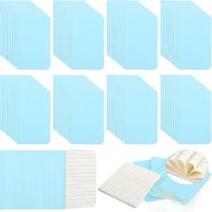 Harloon 100 팩 미니 노트북 벌크 4 x 2.5 인치 작은 포켓 메모장 빈 안감 지갑 메모 저널 직원 감사 선물