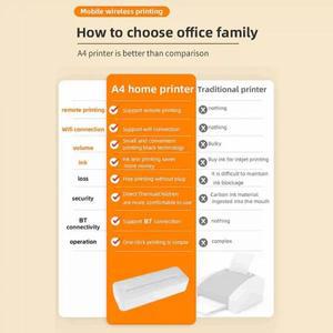 세일 A4 휴대용 종이 프린터 X8 열전사 인쇄 무선 BT 호환 OS 및 지원 210mm