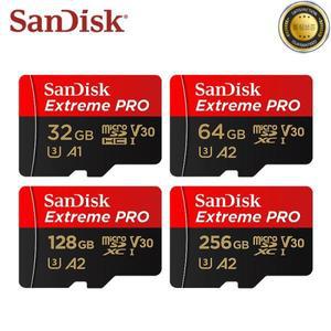 고속 SanDisk Microsd 메모리 카드 U3 C10 A2 V30 4K Extreme Pro 마이크로 SD 최대 200Mbs 전화 카메라용