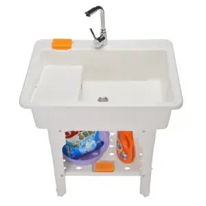 간이세면대 플라스틱 야외 씽크대 보조 펜션 세면기 개수대