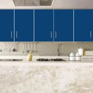 LG싱크대시트지 인테리어필름 미디엄블루 GD-50CM-61 헤라증정