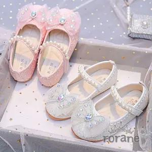 아동 여아 공주 구두 신발 진주 보석 큐빅