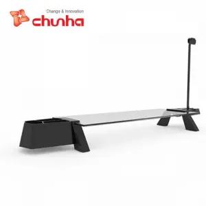 S294 스마트독 브릿지 모니터받침대 블랙 투명컴퓨 PC 사무실 책상 선반