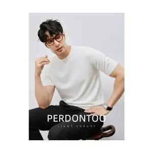 썬더볼츠 남성 남친 스웨터 라운드넥 반팔 봄가을 오피스룩 이너 솔리드 카디건 KKE2