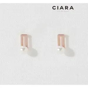 [씨아라]CIARA 14K GOLD Breno 진주포인트 오블롱 심플 귀걸이