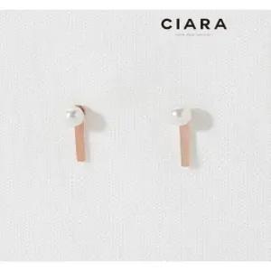 [씨아라]CIARA 14K GOLD Breno 진주포인트 스틱 심플 귀걸이