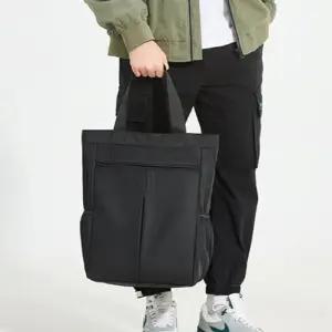 [옷자락]남자 출근룩 나일론 블랙 스퀘어 빅 숄더백 토트백