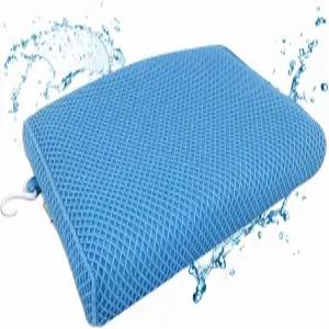 미끄럼 방지 실리콘 바닥이 있는 리제이비 샤워 시트 쿠션 부드러운 4D 메쉬 원단 노인용 욕조 의자 패드