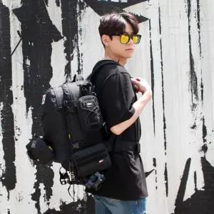 [옷자락]남자 백패킹 멀티수납 레인커버 방수 대용량 백팩