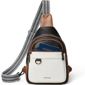 여성용 레레사스 7L 슬링백 남성 가죽 크로스바디백 패니 팩 지갑 오버 숄더백 여행 방지